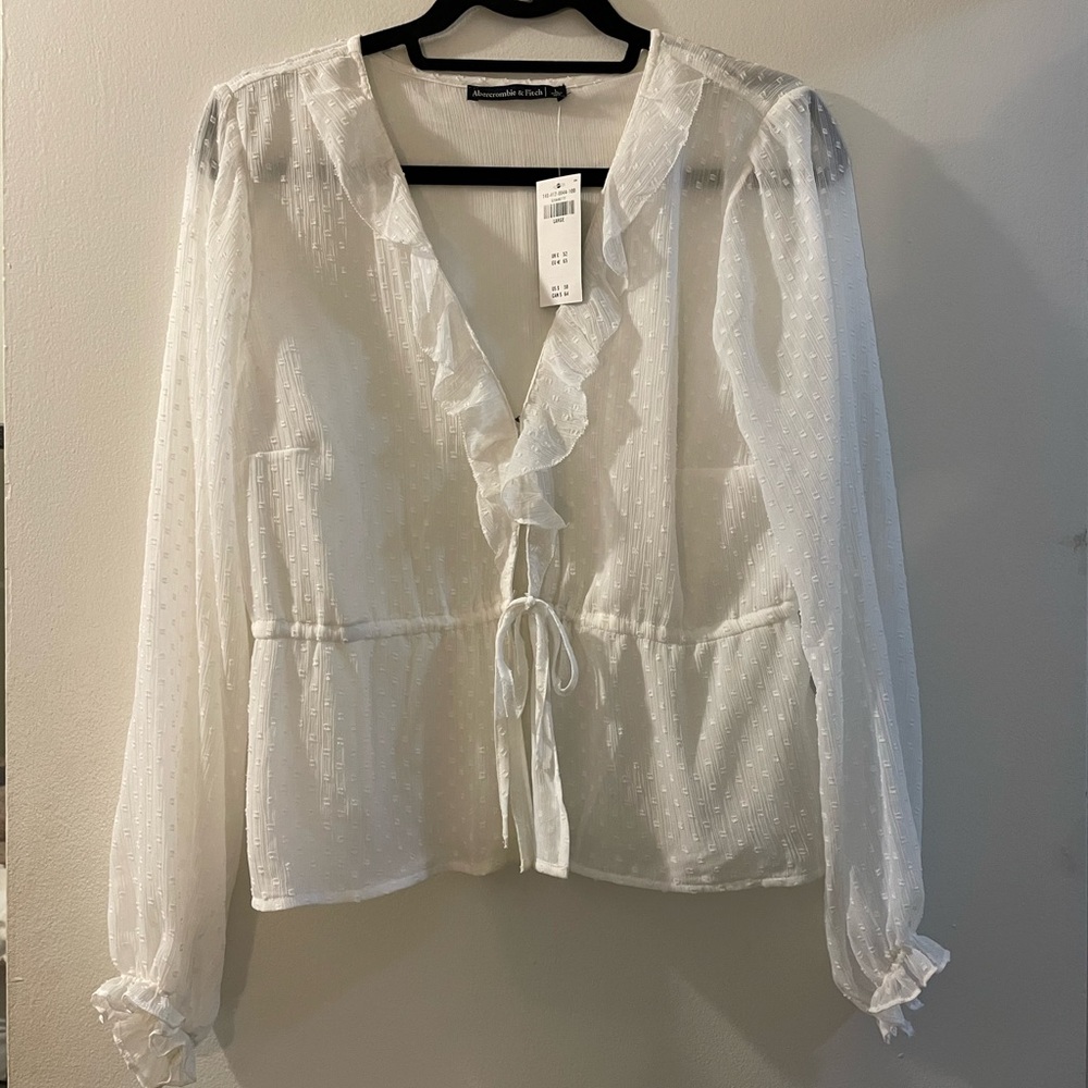 Abercrombie & Fitch Swiss Dot Blouse